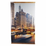 Пленочный обогреватель домашний очаг ночной город